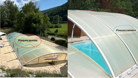 Remplacer les plaques en polycarbonate cassées ou vieillissantes de votre abri piscine