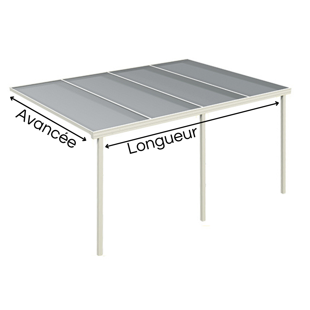 Pergola aluminium adossée