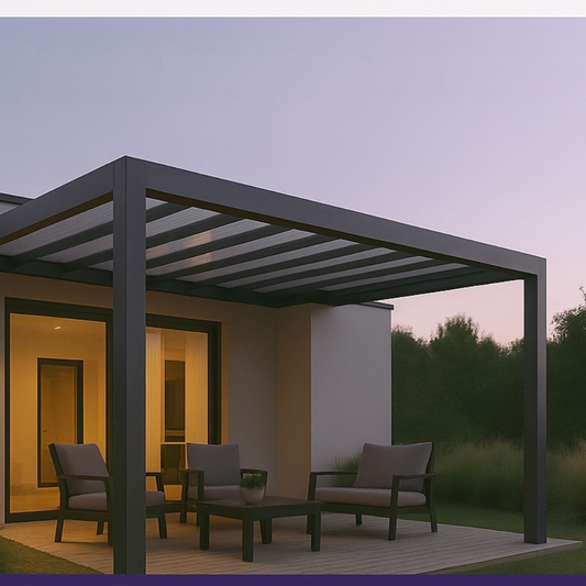 pergola aluminium grande portee poteaux 10x10cm